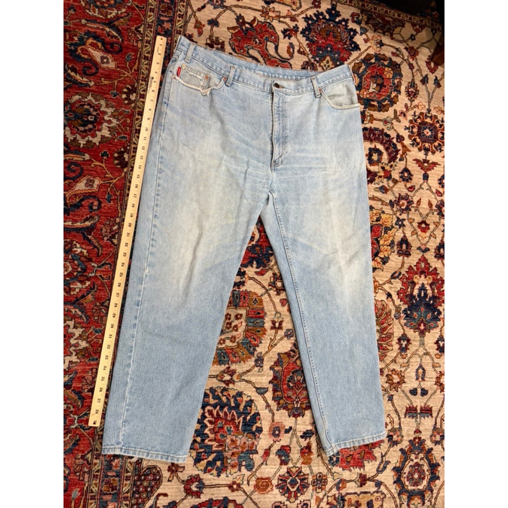 Vintage Mustang Light Wash Relaxed Fit Denim Jeans 42x30 Y2K Skater Streetwear R - Picture 2 of 11